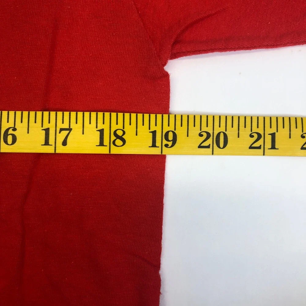 Hanes Beefy-T Hunting Graphic Funny Deer Hunter Red T-Shirt Large Single Stitch - Picture 4 of 12